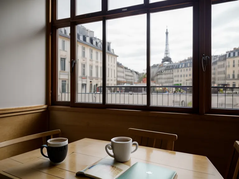 Ordinateur portable affichant une formation PNL dans un café calme avec un espresso