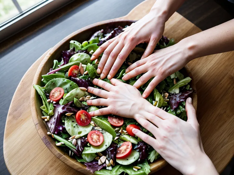 Préparation d'un repas équilibré illustrant le concept de rééquilibrage alimentaire.
